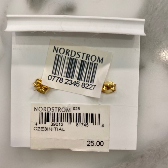 Nordstrom “A” & CZ stud earring set - Picture 2 of 2
